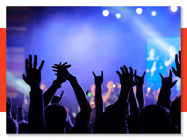 hands up during concert