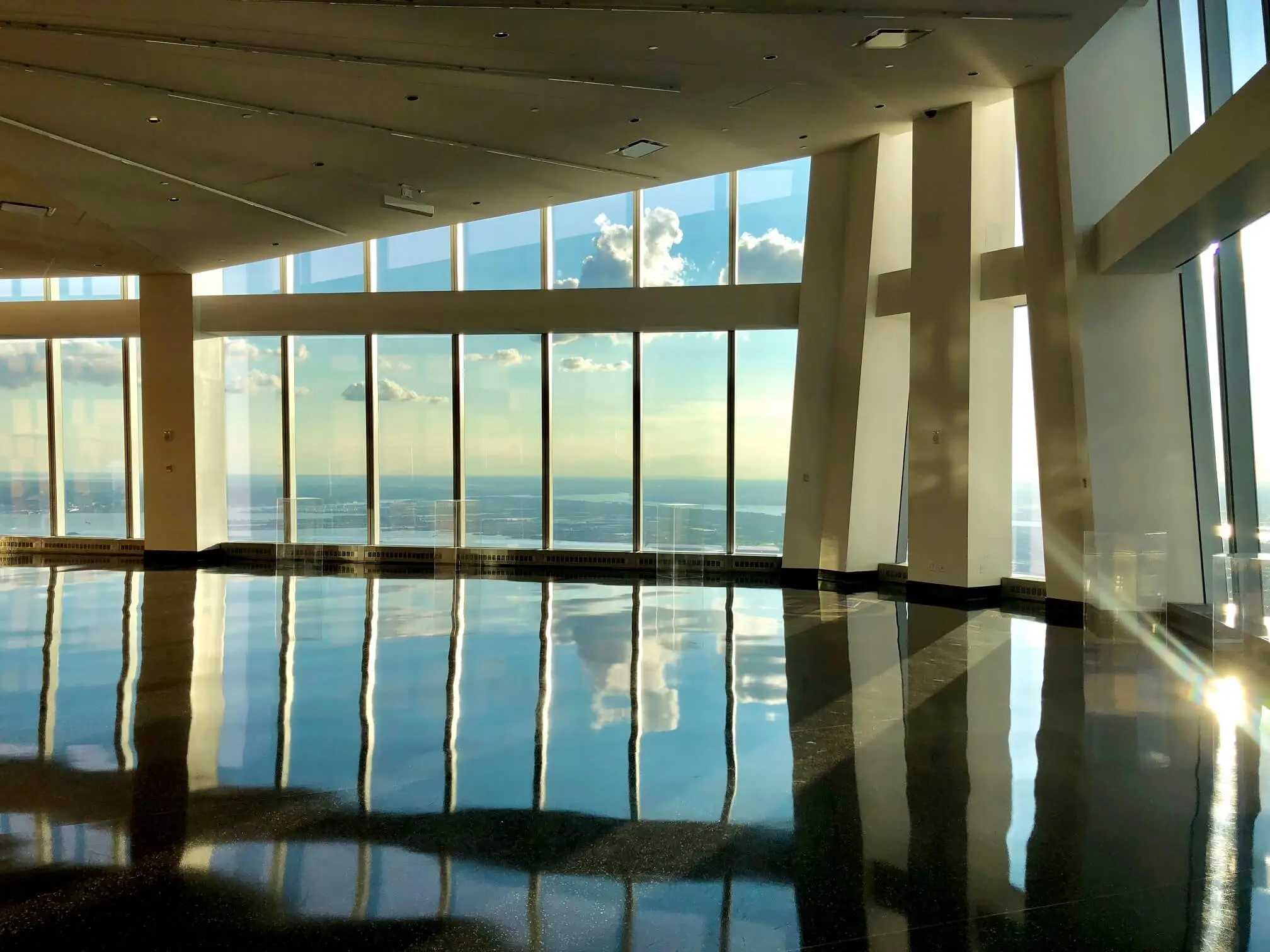 The event space at ASPIRE One World Observatory on the 102nd floor of One World Trade Center