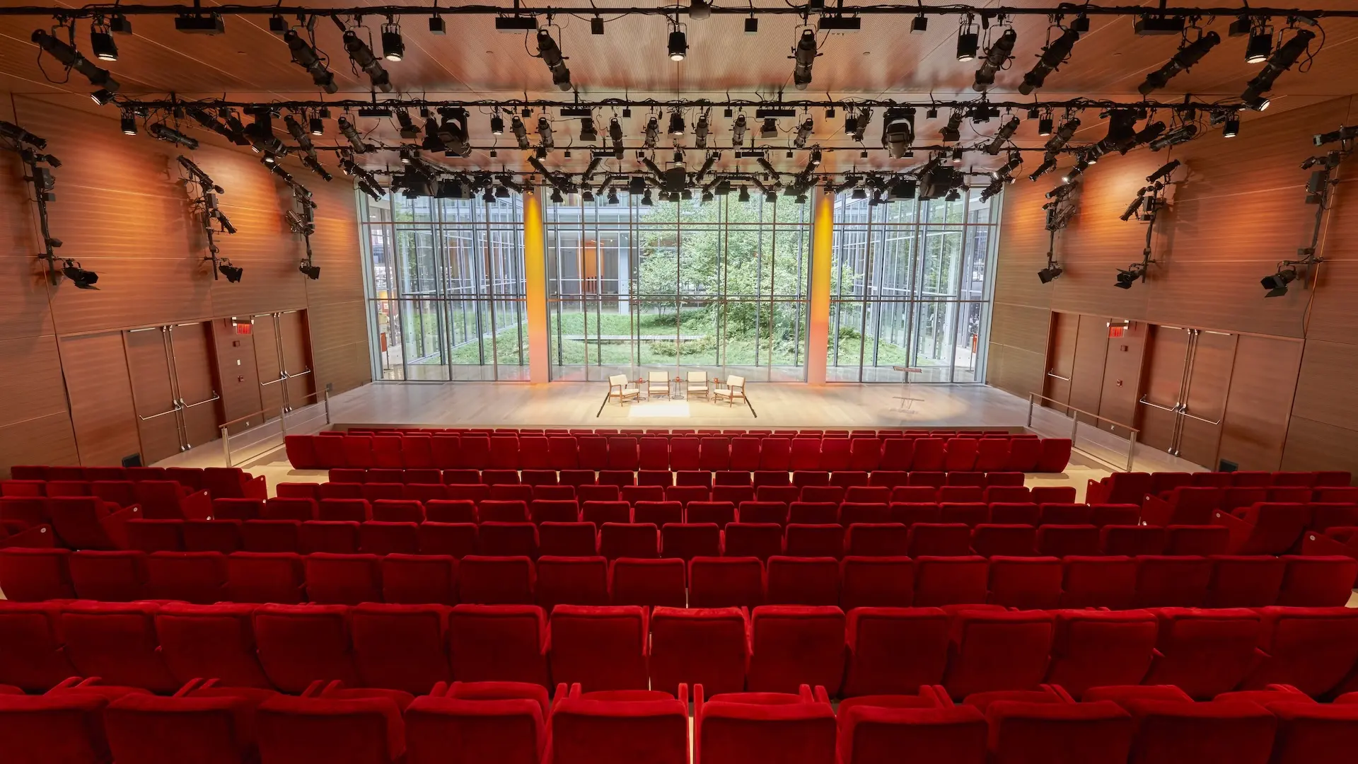 The primary event space at The Times Center in NYC