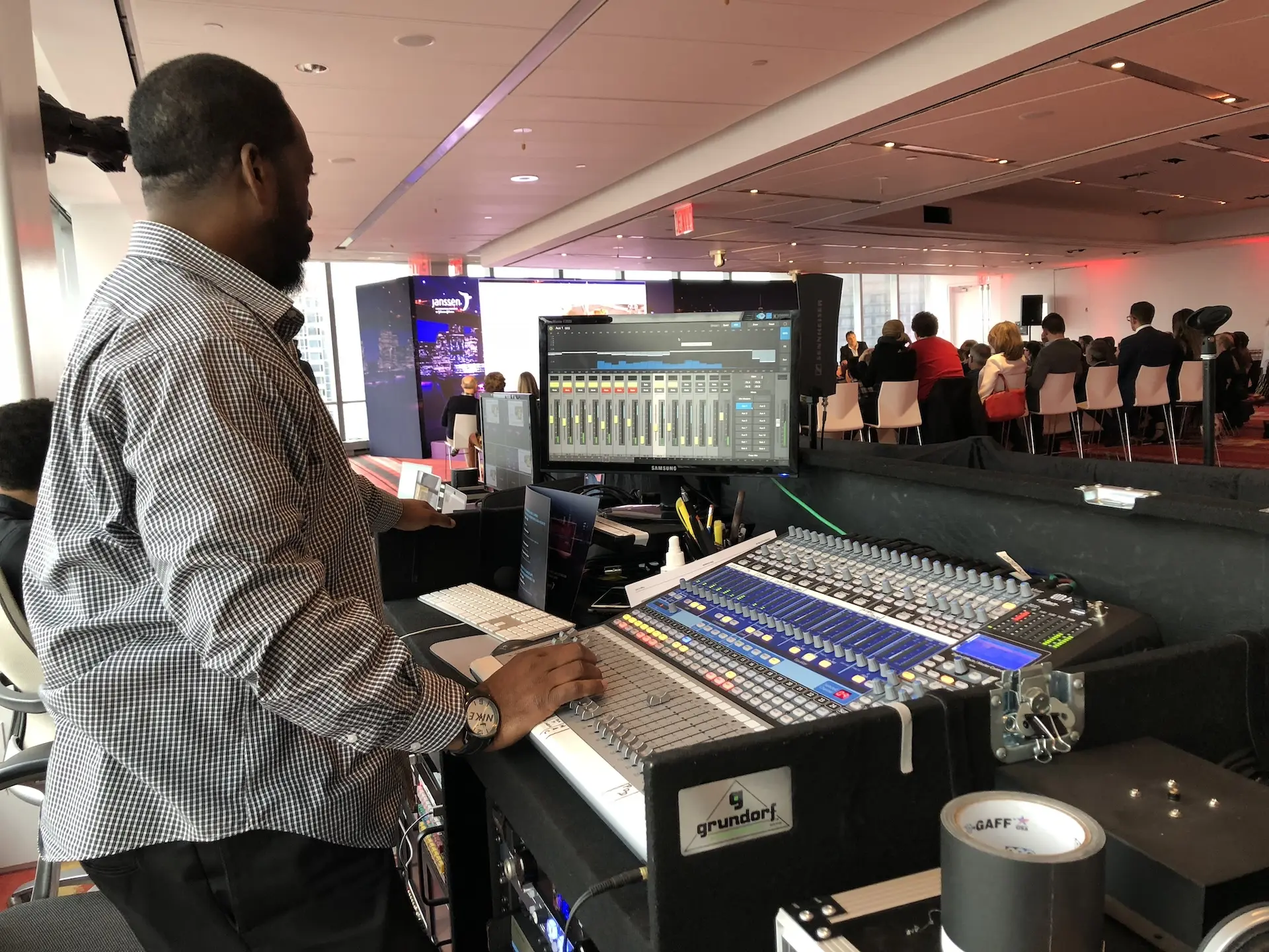 A OWEP technician working during an event