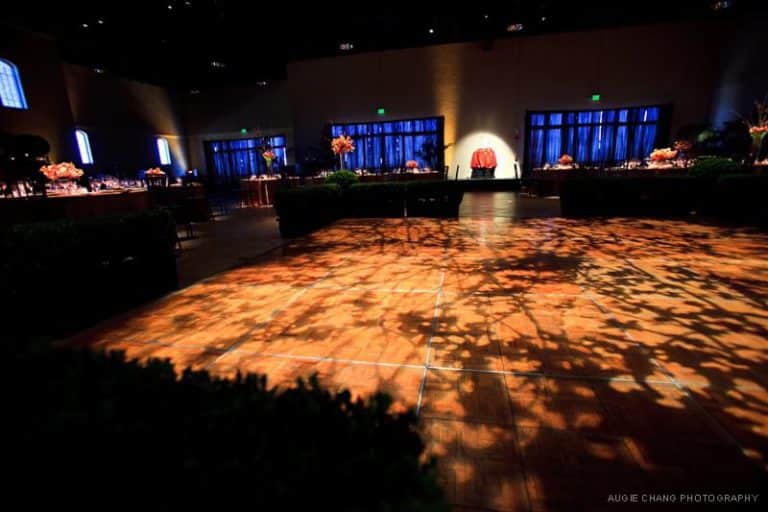 The effect of a light with a gobo