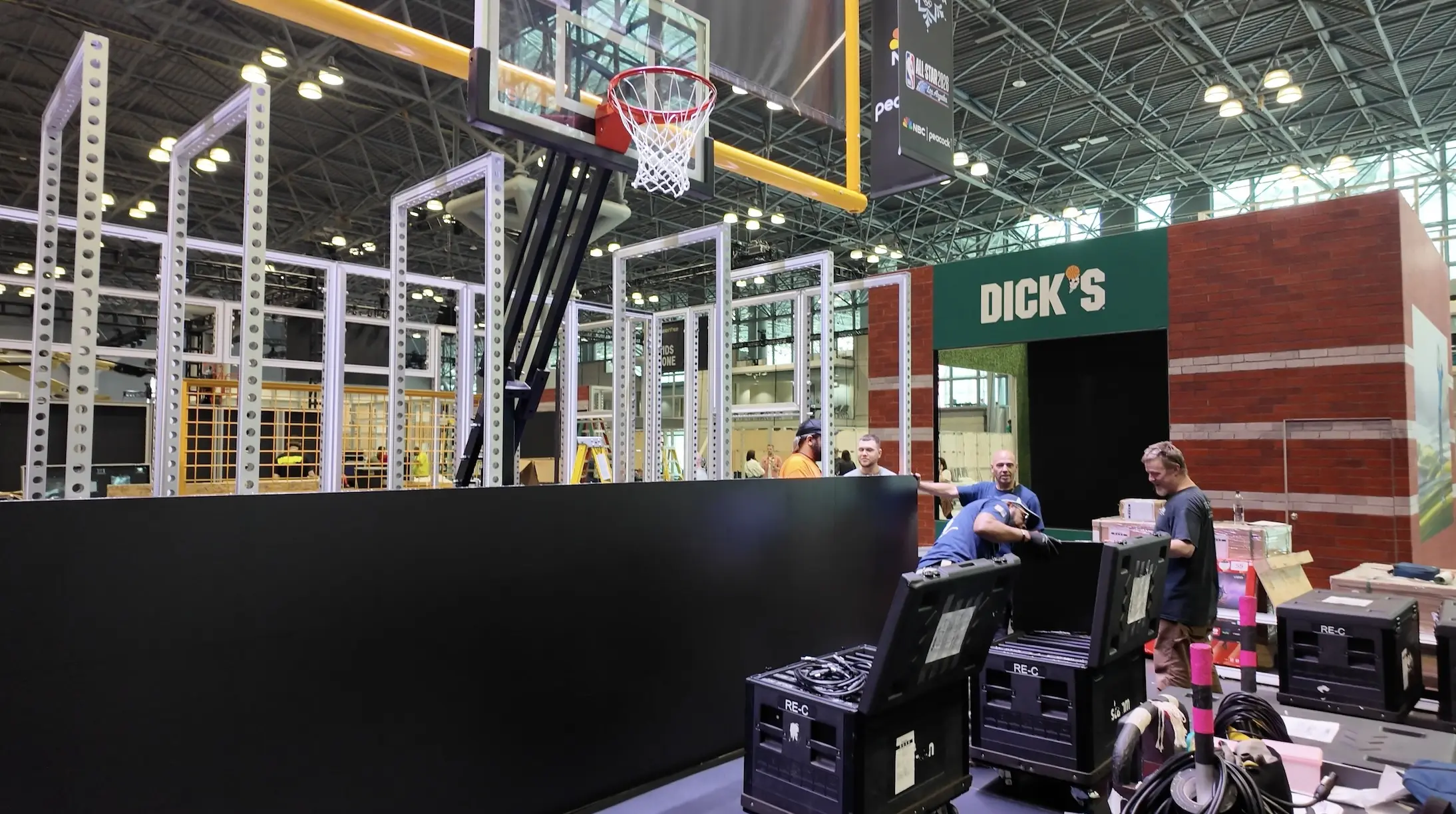 The set up / build of the Fanatics Fest 2025 booth