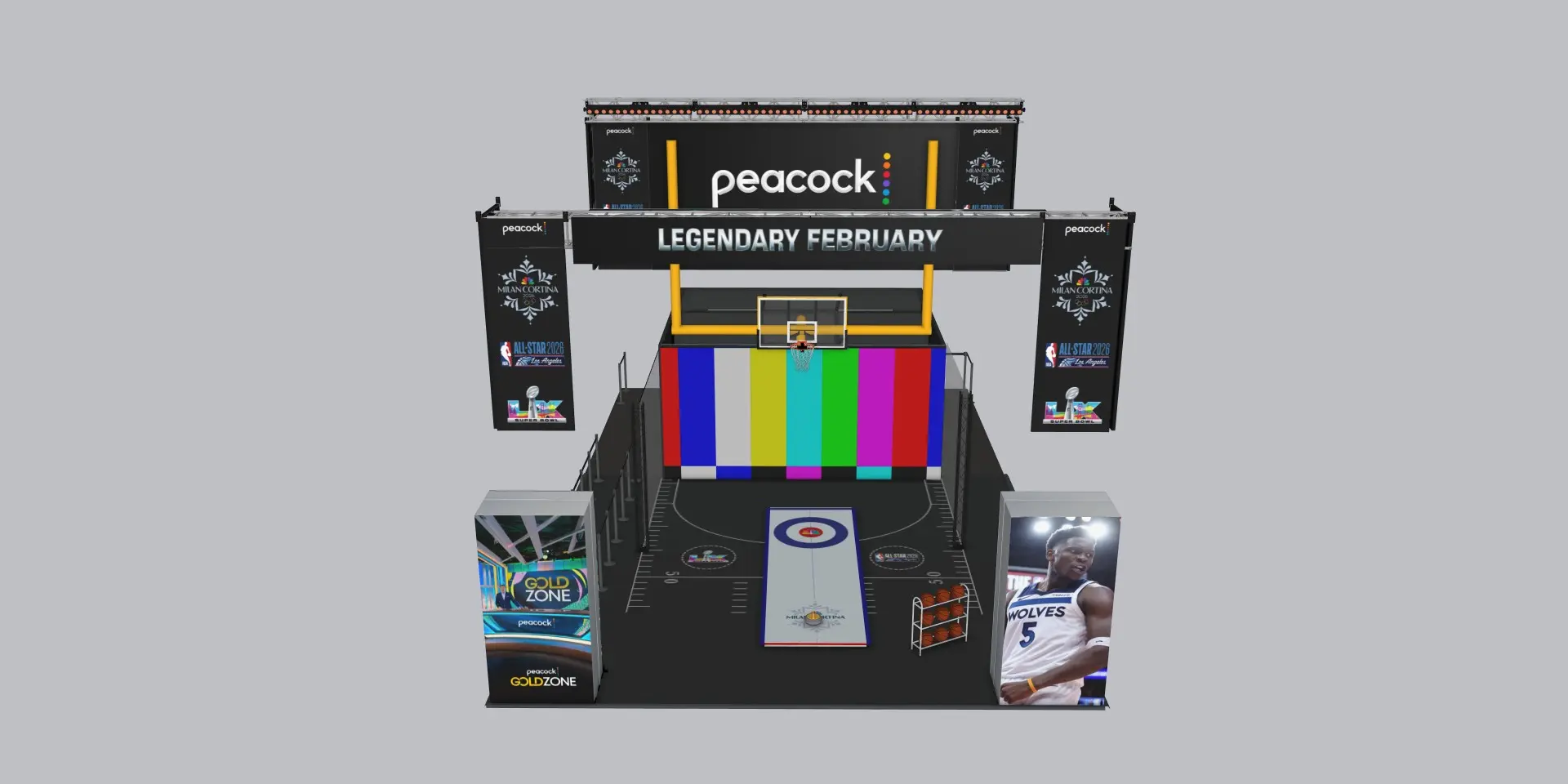 The rendering of the booth produced by OWEP at Fanatics Fest 2025