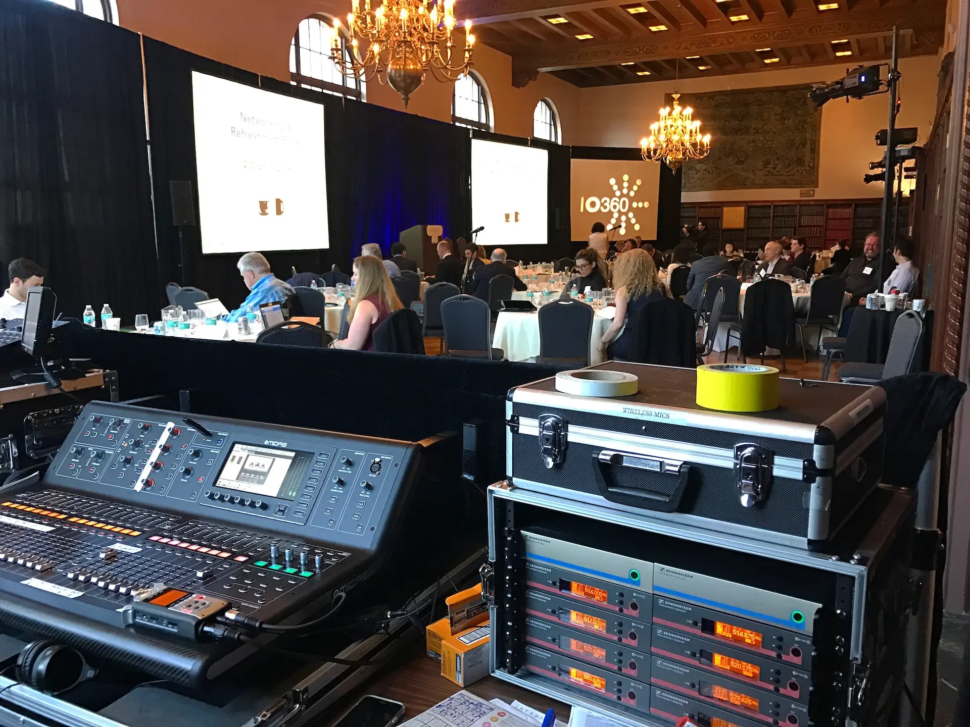 The view from the front of house table