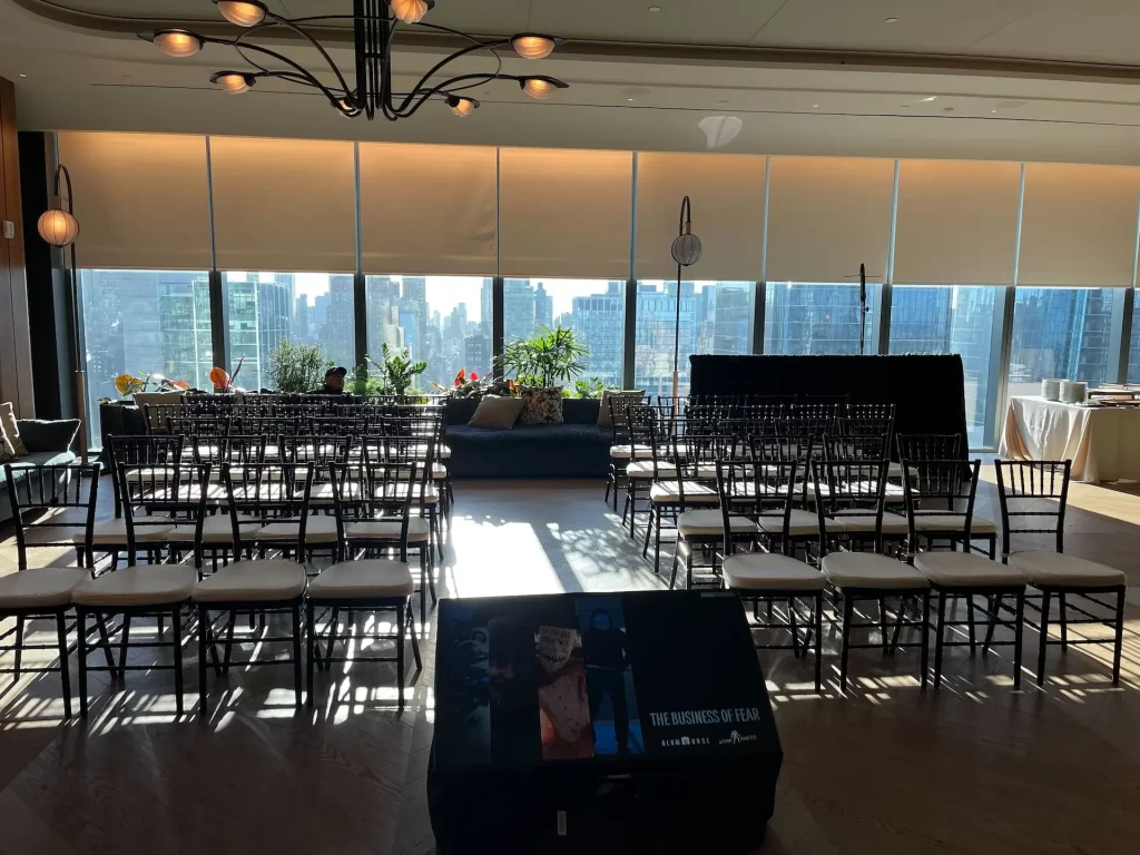 The presenter view from the stage during a live event